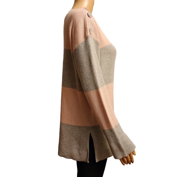 Vince Camuto Color Block Striped Sweater - Picture 3 of 12